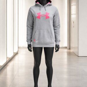 Under Armour Grey & Pink Hoodie – Breast Cancer Awareness – Size Medium